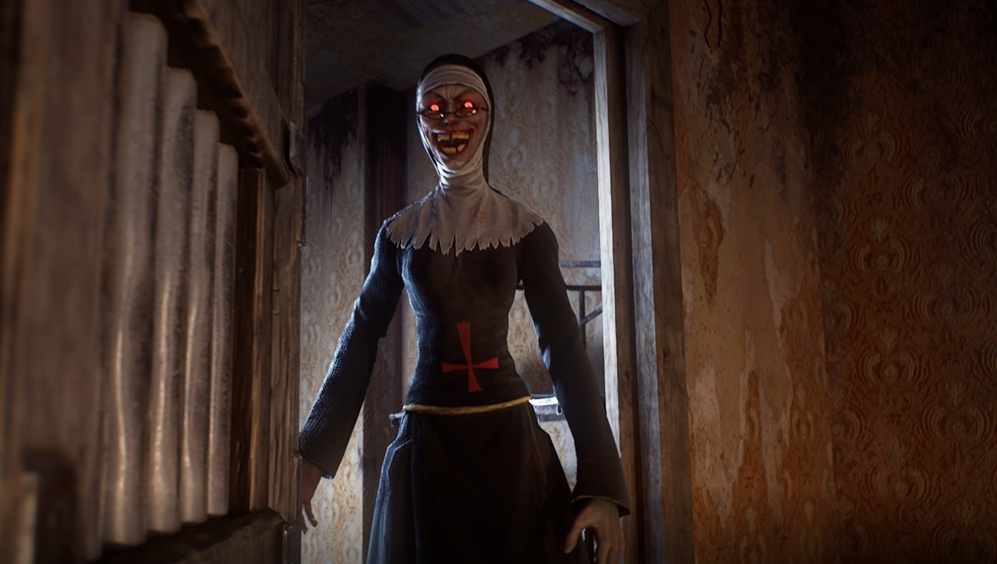 Playing Evil Nun with unlimited money and no ads in the game